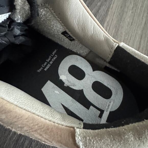P448 Men’s Janet Low Top Tortora Tan Black Trim Suede Leather Sneakers 42 NEW main image 4